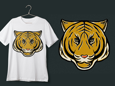 T-shirt Tiger Head design head illustration logo tigers tshirt design tshirt mockup