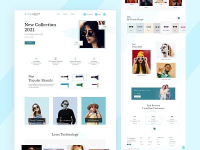 Sunglasses Landing Page Design