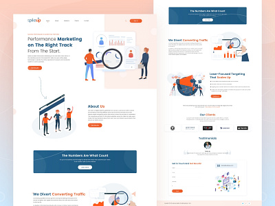 Marketing Landing Page business connect people graphic design illustration landing page marketing ui uiux design website design