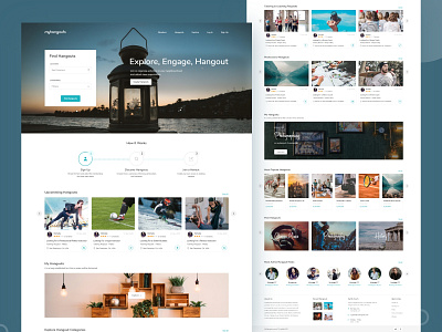 My Hangouts Website Design design explore find hangouts graphic design landing page ui uiux design website design