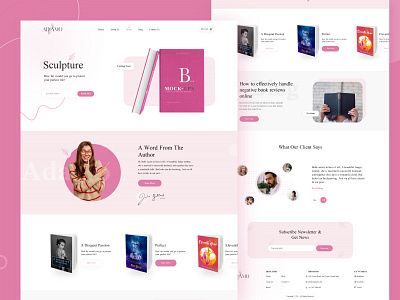 Adamo - Novel Books Landing Page | UI Design