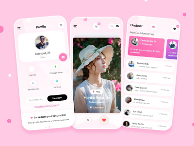 Online Dating Mobile App Design app design choose partner app dating app dating profile app find your crush mobile app design online dating app uiux design