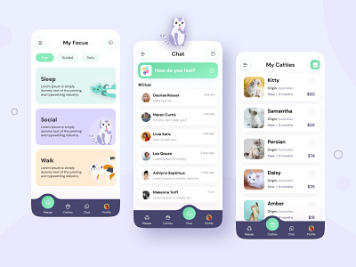 My Cat Shop cat mobile app cat shop chat overview design illustration my cat uiux design