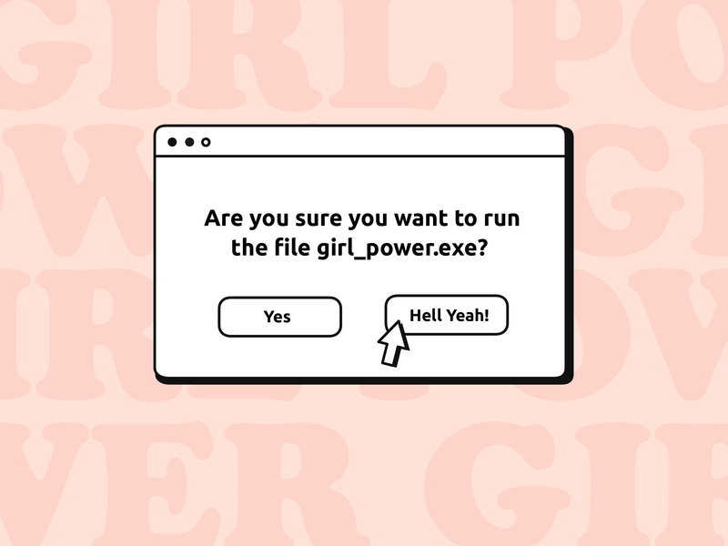 grl_pwr.exe girl power illustration pink ui