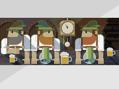 Sauerkraut 2d artwork character design digital flat design illustration