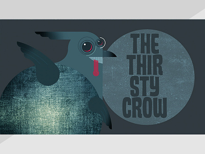 Thirsty Crow 1 2d artwork character design digital flat design illustration