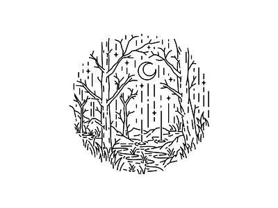 Monoline Landscape badge logo landscape logo monoline nature