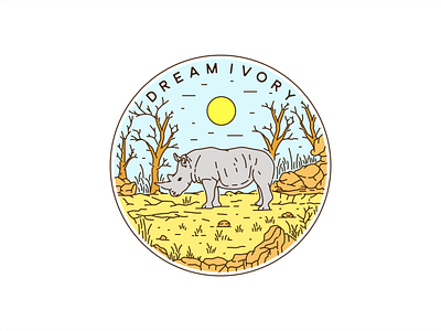 Dream Ivory Color Version badge badge logo badgedesign colorful design landscape landscape design landscape illustration logo logo design minimalist monoline
