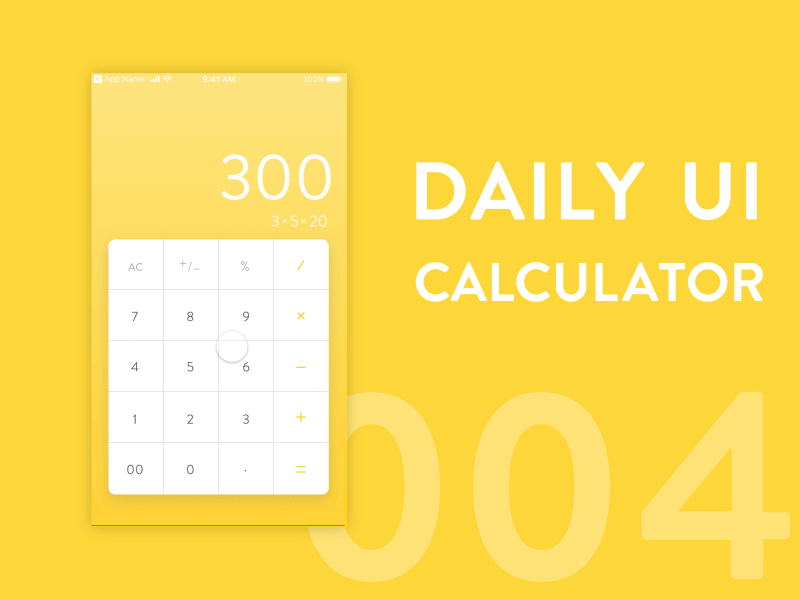 Daily UI 004 - Calculator 004 calculator dailyui protopie sketch