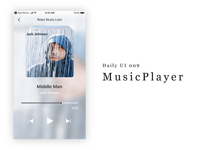 Daily UI 009 - MusicPlayer 009 dailyui musicplayer