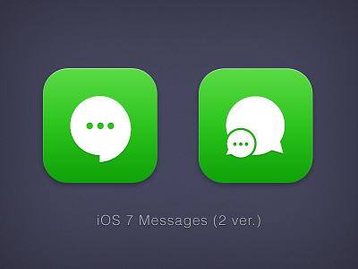 Ios7 Messages (2 versions) app apple flat icons ios 7 iphone messages ui