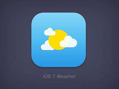 iOS 7 Weather app flat icons ios 7 iphone ui weather