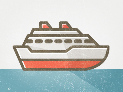 Cruise Icon boat cruise flat icon vector