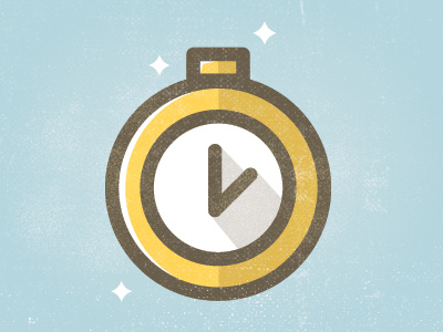 Clock icon clock design flat icon illustration texture