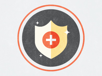 Insurance design flat icon insurance shield texture