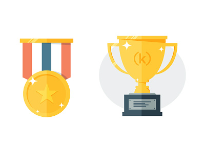 Trophy / Medal icons contest edu(k)ate flat icons ideas medal trophy type web