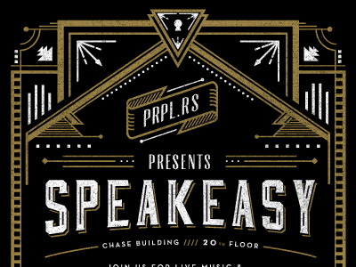 Speakeasy Invite (Rejected version) design invitation invite secret speakeasy texture vintage