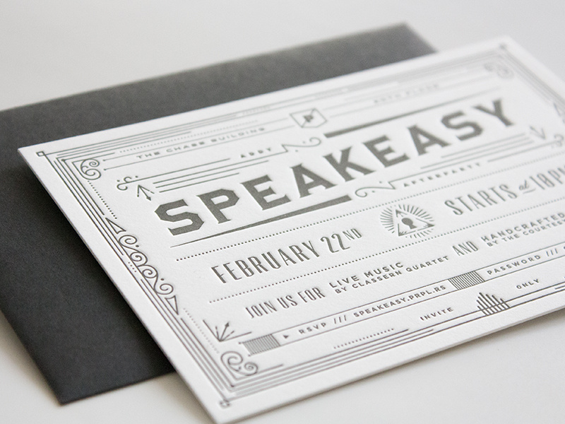 Speakeasy Invitation Template Free 1