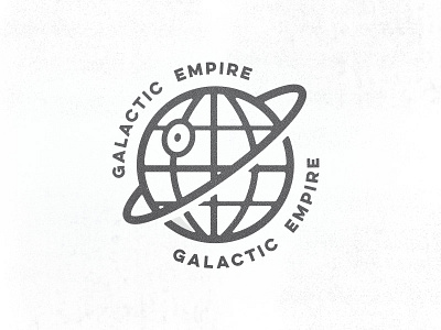 The Galatic Empire dark side deathstar design empire galaxy logo badge starwars vector