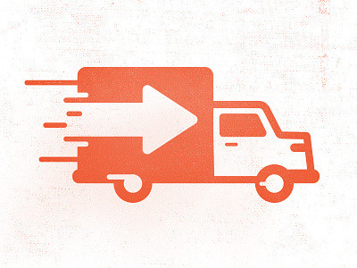 Truck icon flat icon illustration moving day speed texture truck