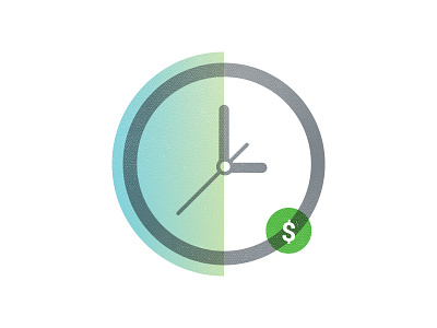 Clock Icon clock design gradient icon illustration money texture time