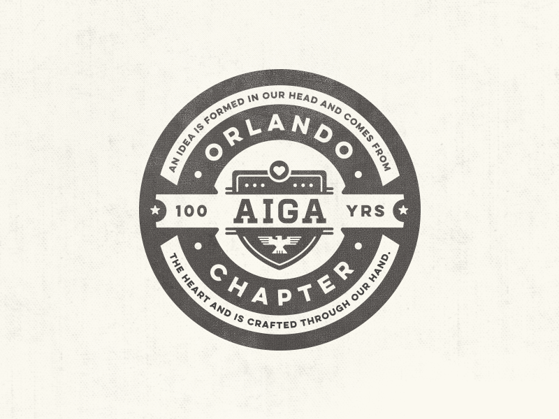 AIGA Badges aiga badge badges design fl mudshock orlando textures vector