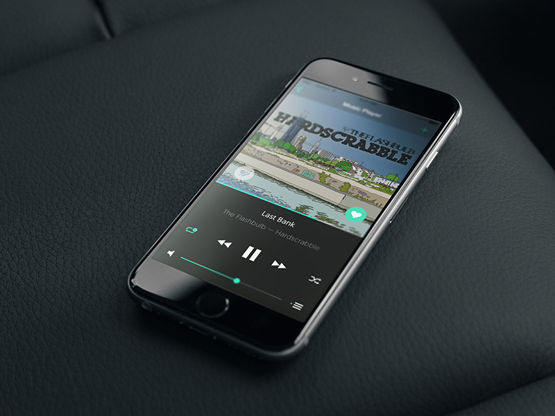 Music Player 009 app austin dailyui design iphone iphone 6 mockup mudshock music music player player