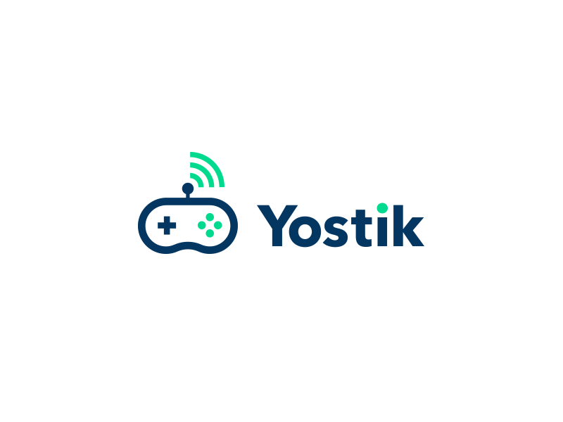 Yostik Logo bot brand branding controller logo messenger signal super nes video games wifi yostik