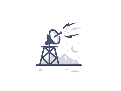 Hello, anyone around? austin design exploration icon iconography mudshock satellite spot illustration