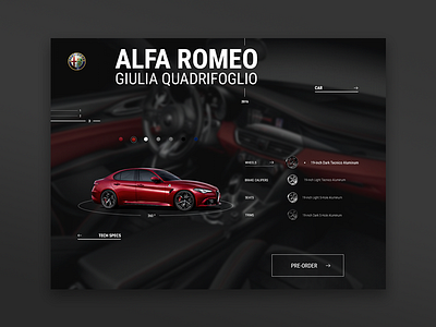 Alfaromeo Preorder auto black car promo