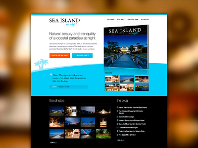 Sea Island at Night book design books photography photography book print design sea island website design