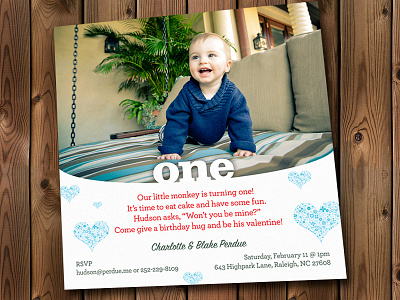 One birthday invitation invitation print print design