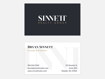 Sinnett Realty – Branding Package 01 branding business card logo