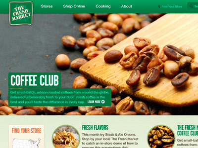 The Fresh Market homepage redesign