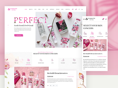 Blugarian Rose Website Design bulgaria bulgarian cosmetic packaging cosmetics design e commerce ecommerce flower interaction interface landing page online rose shop shopping ui ux website