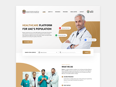 Riayati - Website Homepage dubai health medical ui ux web website