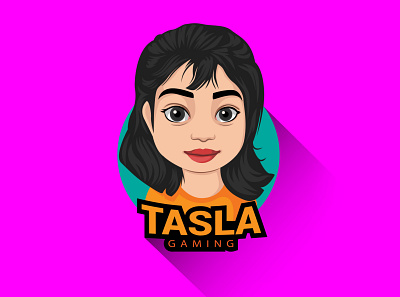 Gaming Logo- For 'Tasla Gaming' avatar logo branding caricature cartoon cartoon illustration cartoon logo cartoon portrait design gaming logo graphic design illustration logo logo design mascot logo motion graphics