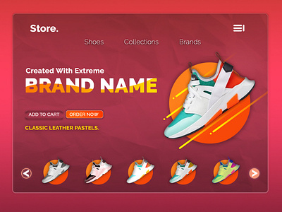 UI Design for Shoe Store Shop