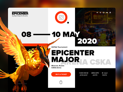 Epicenter Major website and tickets design design design concept event landing page layout minimal ticket ui website