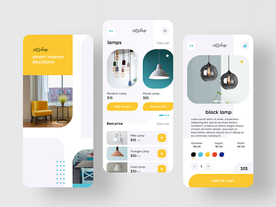 Interior shop mobile UI