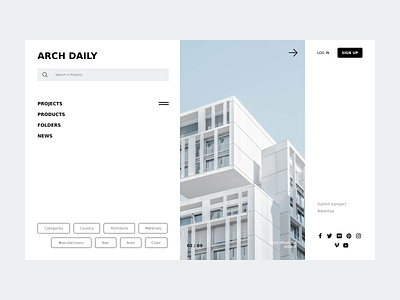 ArchDaily UI concept