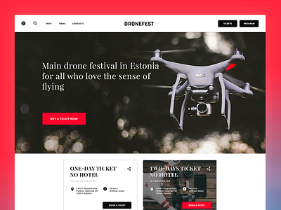 Dronefest Landing Page design concept landing page ui website