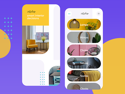 Interior shop mobile UI app design design concept e commerce flat minimal mobile mobile ui photoshop shop shopping ui user interface