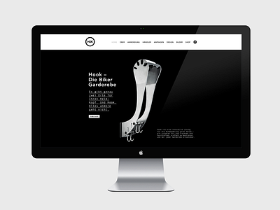 Hook black branding clean design illustration interface modern onepage simple type web