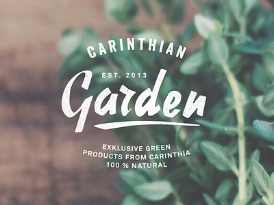 Carinthian Garden branding carinthia handtype letter logo logotype old picture premium stamp type vintage