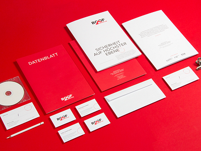 Roof Protector Branding austria branding ci clean company folder logo red simple stationairy type typografie