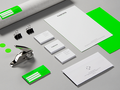 Tinefoto branding ci clean green logo modern neon simple type