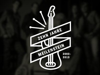 Meilenstein band branding clean guitar homepage icon illustration logo simple type web