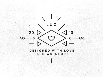 Lux Stamp black branding clean design icon illustration logo love lux simple typo white