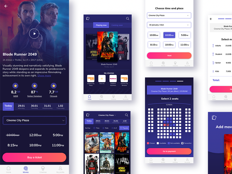 Cinema App Concept by Magdalena Ruta on Dribbble